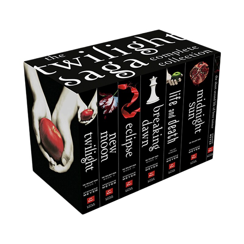 英文原版 The Twilight Saga Complete Collection 暮光之城7本全套装 青少年读物浪漫爱情故事科幻小说 英文版 进口英语原版书籍