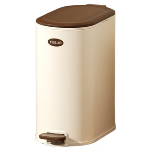 VEELAR卫生间厕所垃圾桶儿童房极窄夹缝家用客厅脚踩脚踏带盖卧室