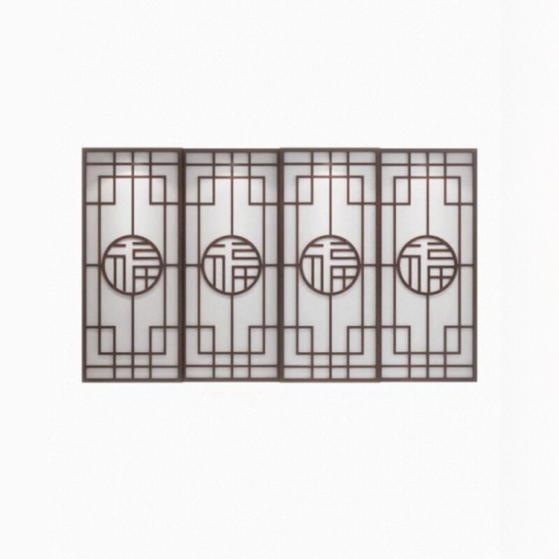 折叠门隔断门新中式门移门厨房隔间榻榻米客厅隔断屏风实木推拉门