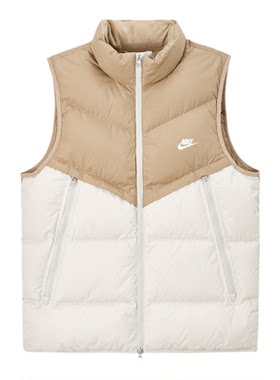 Nike Storm-FIT男款白/卡其时尚舒适保暖立领宽松马甲 DV1136-247
