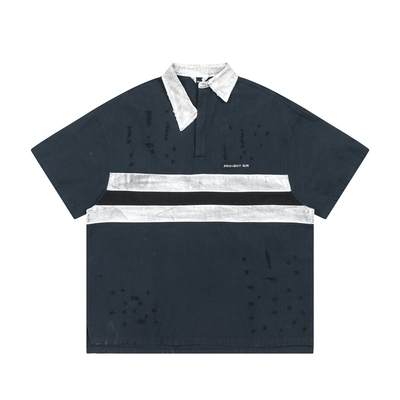 重磅工艺Grailz脏染做旧POLO短袖