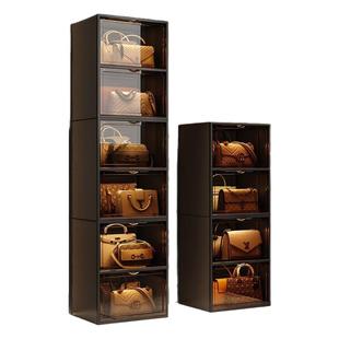 包包放置架收纳神器省空间落地展示收纳柜防尘盒衣柜小包包置物架