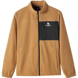 骆驼男装摇粒绒外套男冬季加绒加厚夹克时尚休闲保暖抓绒衣男