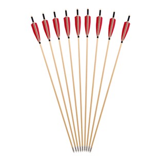 弓箭箭支真羽木箭竹箭传统箭只箭族美猎反曲弓射箭配件火鸡羽箭矢