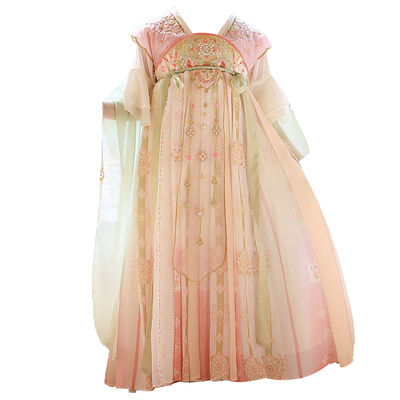 汉服女童夏季2025新款儿童古风中秋节公主唐装女孩古装国风连衣裙