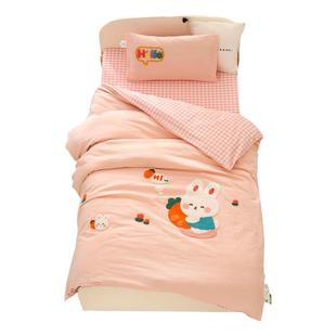 幼儿园被子三件套纯棉宝宝儿童入园午睡专用小被子被套被褥六件套