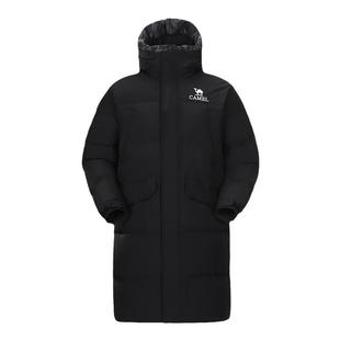 骆驼中长款羽绒服男冬季户外男士外套2026鸭绒加厚保暖面包服