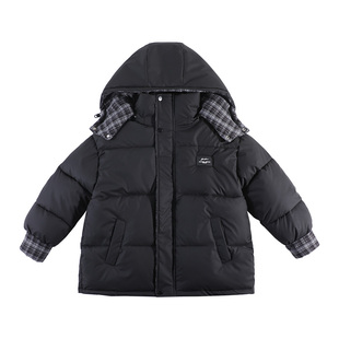 男童棉服冬装2025新款大男孩加厚羽绒棉衣儿童连帽冬季皮棉袄外套