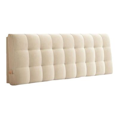 奶油风床头靠垫简约现代榻榻米软包卧室床靠垫套罩护腰大靠背定制