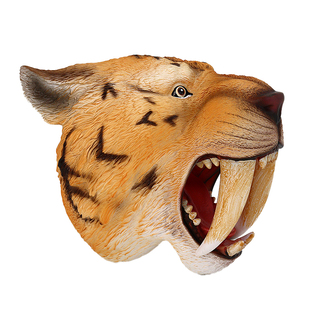 新凯纳仿真恐龙模型史前远古剑齿虎老虎手偶亲子互动玩具软胶儿童