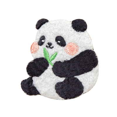 可爱熊猫魔术贴碎发贴