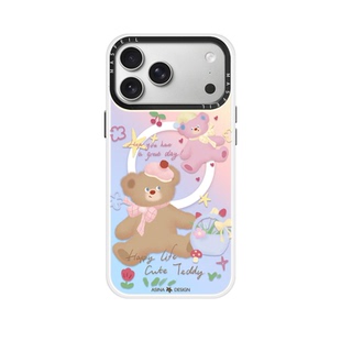 花篮小熊适用苹果17Promax手机壳15磁吸带支架iPhone16Pro保护套好看超薄plus全包可爱14新款13高级感网红12