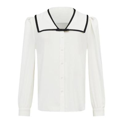 曼德诗气质直筒衬衫简约百搭