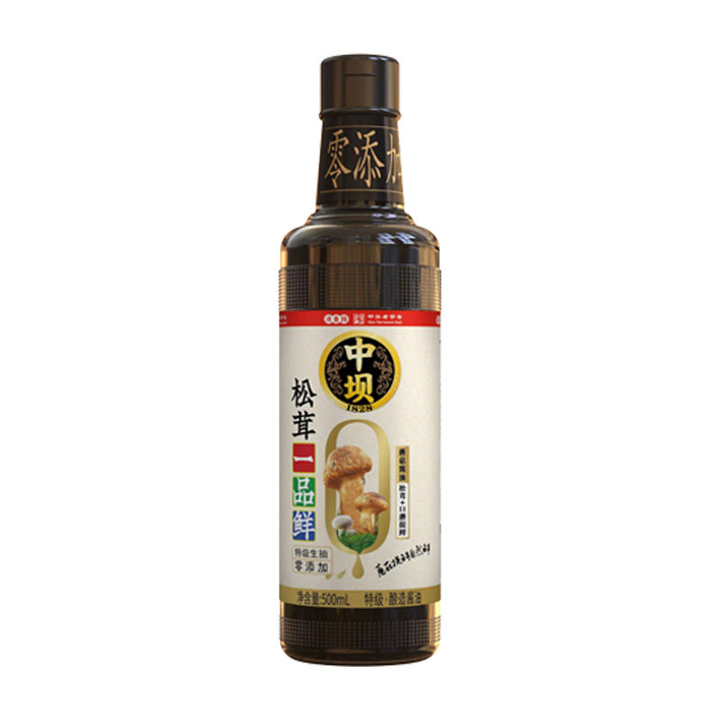 清香园中坝松茸酱油特级酿造500ml瓶家用调味品料炒菜酿造生抽料