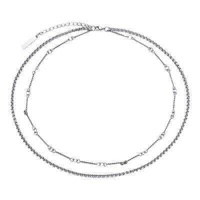 日系双层钛钢手链男潮ins