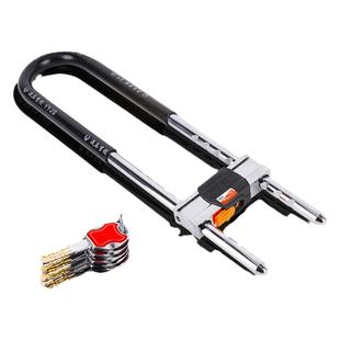 玻璃门锁u型锁推拉门插锁店面商铺加长锁家用双开门不锈钢防盗锁