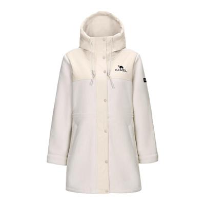 女装中长款连帽外套骆驼