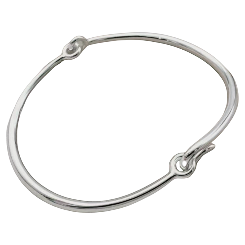 S925银手镯实心极简高级感气质
