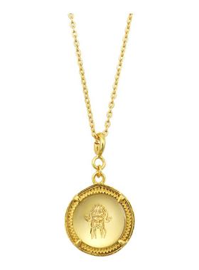 五台山s925银五爷吸金星吊坠项链