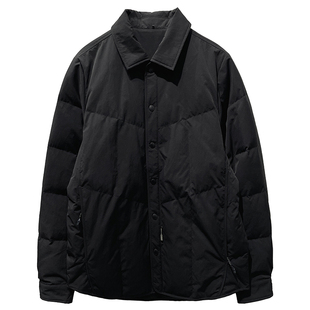 冬季轻薄款翻领羽绒服男潮流休闲90白鸭绒保暖工装外套羽绒衣夹克