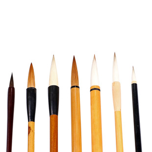 上海周虎臣毛笔旗舰店正品专业级狼羊兼毫中号篆隶行草大小楷书法