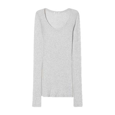 AMERICAN VINTAGE 2024秋冬新款纯色简约修身长袖T恤打底衫上衣女