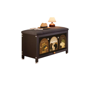 中古风换鞋凳门口家用高级感入户可坐鞋柜一体进门穿鞋凳玄关收纳