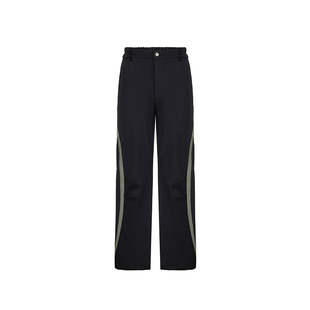 MWO  撞色拼接抗静电抓绒加绒保暖休闲长裤 男女款温和清洗