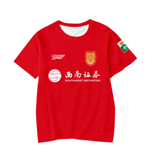 2026赛季重庆铜梁龙队服球员版足球衣服速干短袖T恤衫男女半袖体