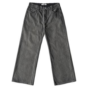 UTIMUS 黑灰色牛仔裤水洗做旧微阔2021M版型宽松百搭Vintage