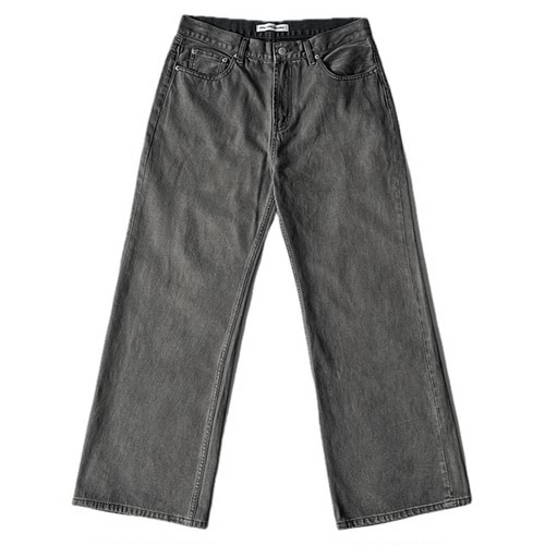 UTIMUS 黑灰色牛仔裤水洗做旧微阔2021M版型宽松百搭Vintage