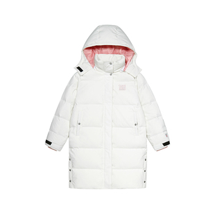 NFL美橄超级碗NY巨人队 2024新秋冬女保暖防风长款鸭绒连帽羽绒服