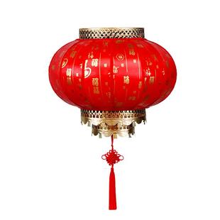 羊皮圆灯笼挂饰户外防水防晒仿古中式酒店开业灯笼大红圆灯笼定制
