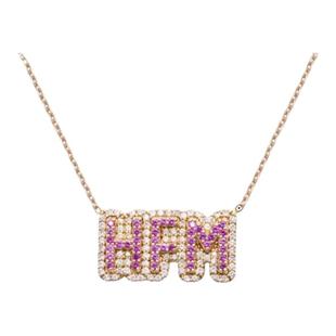 【双色生辰石定制项链】TENCOO生辰石名字字母项链小众高级感礼物