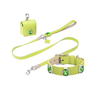 火星来电MarsMail宠物项圈脖圈大中小型犬猫狗通用皮革宝石狗颈圈