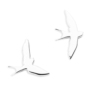 DY燕子耳钉简约双耳洞高级感女小众设计师耳饰原创纯银礼物耳环