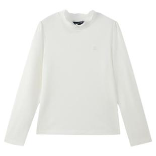 eland kids衣恋童装女童T恤2025年秋季新品休闲打底衫半高领长袖