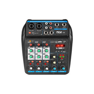 TXA A4小型便携式调音台4路电脑直播音乐录制蓝牙USB专业混音器