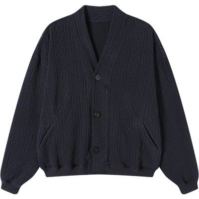 LEZORA复古提花大廓形针织开衫