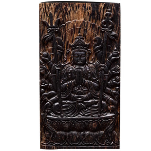 【千手观音菩萨】金三角黑棋沉水老料天然沉香精雕挂件23.08g保真