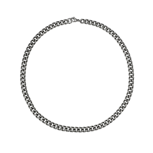 GRGR潮牌 做旧钛钢古巴链项链男女嘻哈欧美街头流行锁骨链潮INS