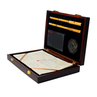 红星宣纸官方旗舰店 山水画卷文房四宝礼盒书法砚台毛笔墨条套装红星精品笔墨纸砚高端礼盒全套送礼安徽泾县