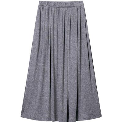 BLUE ERDOS26早春新品休闲百搭绵羊毛混纺松紧腰头长款百褶半身裙