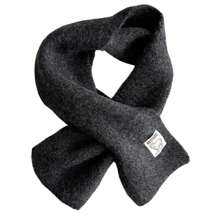 懒人围巾含羊驼绒交叉布标小围脖软糯纯色夹花冬日保暖时尚穿搭