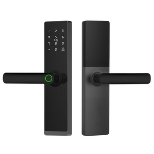 木门专用指纹锁把手单舌智能锁办公室卧室室内门密码锁房门电子锁
