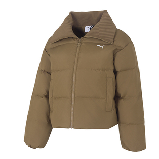 PUMA彪马卡其色羽绒服女装2025冬季新款运动服保暖棉服外套635807