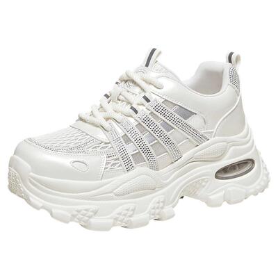 TATA他她女鞋夏季新款网面休闲运动鞋百搭透气厚底老爹鞋CMG01BM6