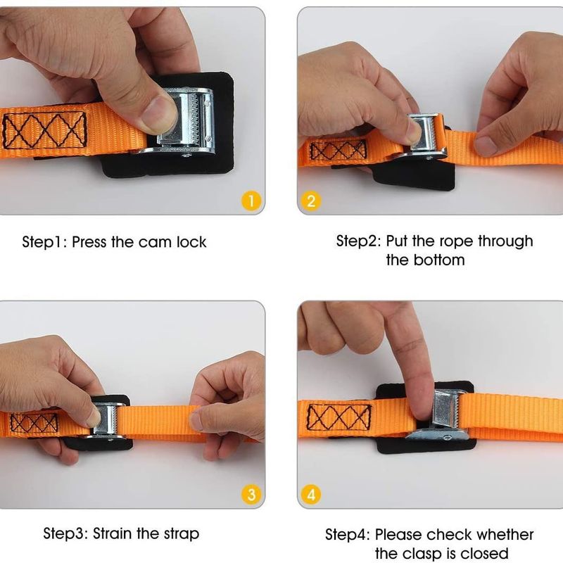 锌合金压扣行李货架捆绑带货车摩托车户外衬垫尼龙皮PU拉紧器