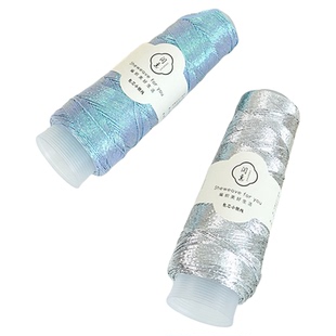 包芯小银线编织线银色包芯纱Feve同款闪银diy手工钩织包包线材