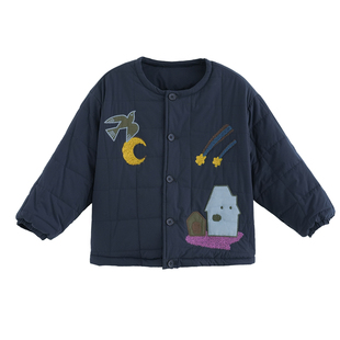 砚台家女童夹棉短款棉袄外套2026冬装新款儿童宝宝加厚保暖棉衣服